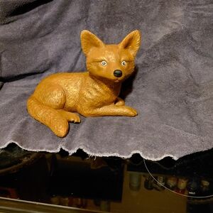 Brown Ceramic Fox Figurine